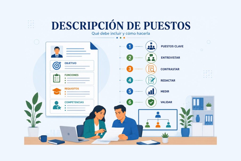 Infografia de descripcion de puestos: que debe incluir y los 6 pasos para hacerla
